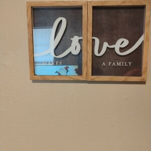 Love Makes a Family Wooden Wall Decor